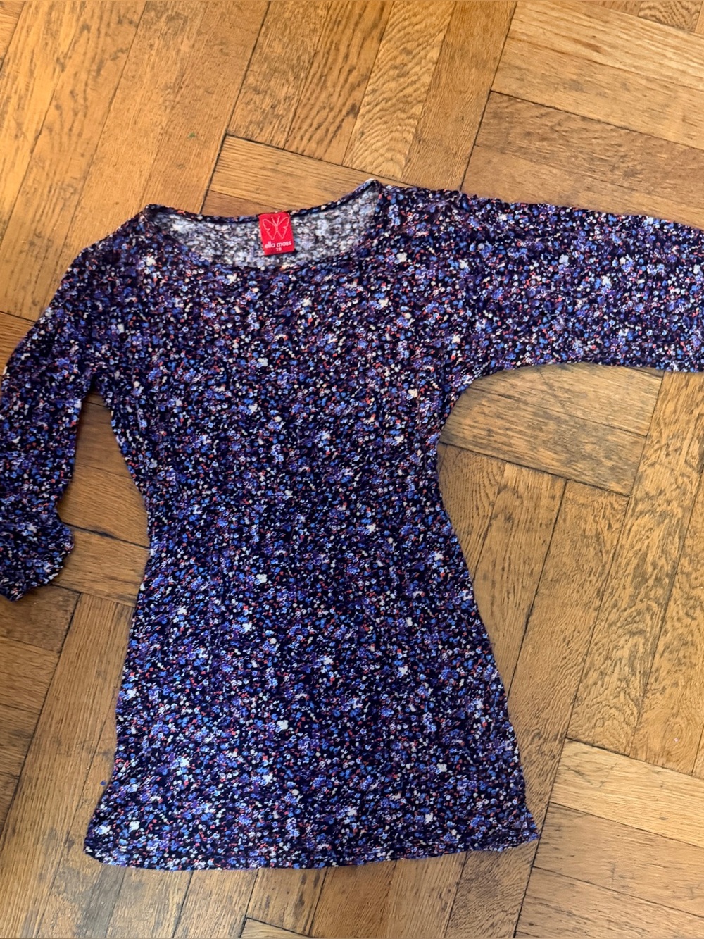 Ella Moss Multicolor Speckled Scoop Neck dress
